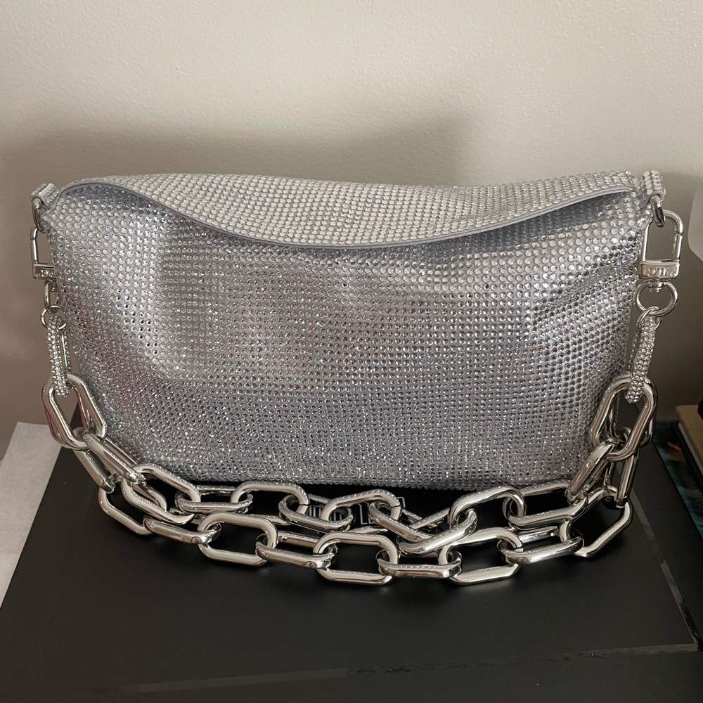 Judith Lieber “Bowie bag” silver diamonds  Chain Shoulder Bag